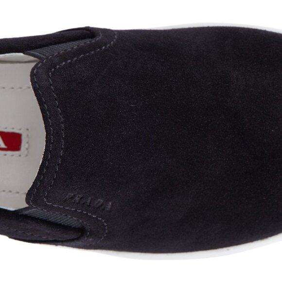 Prada Sport Black Suede Slip on Loafers Size 40 (US Size 9) - Picture 7 of 11